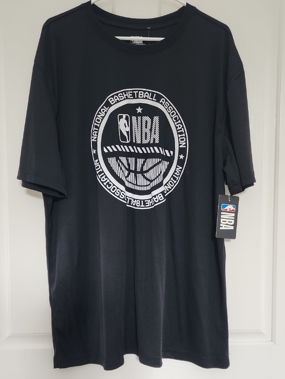NBA Black Tee with White Logo Seal